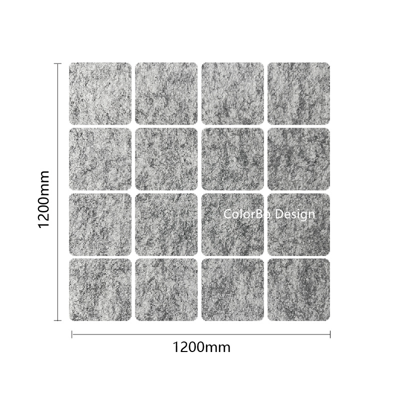 Piastrelle acustiche in PET da 1200 * 1200 mm Pareti in pannelli acustici in PET