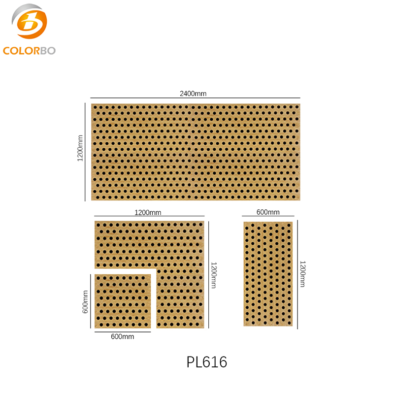 Pannello acustico da parete in legno decorativo per assorbimento del rumore MDF