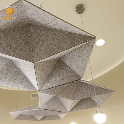 Pannello deflettore acustico per soffitto in materiali decorativi E0