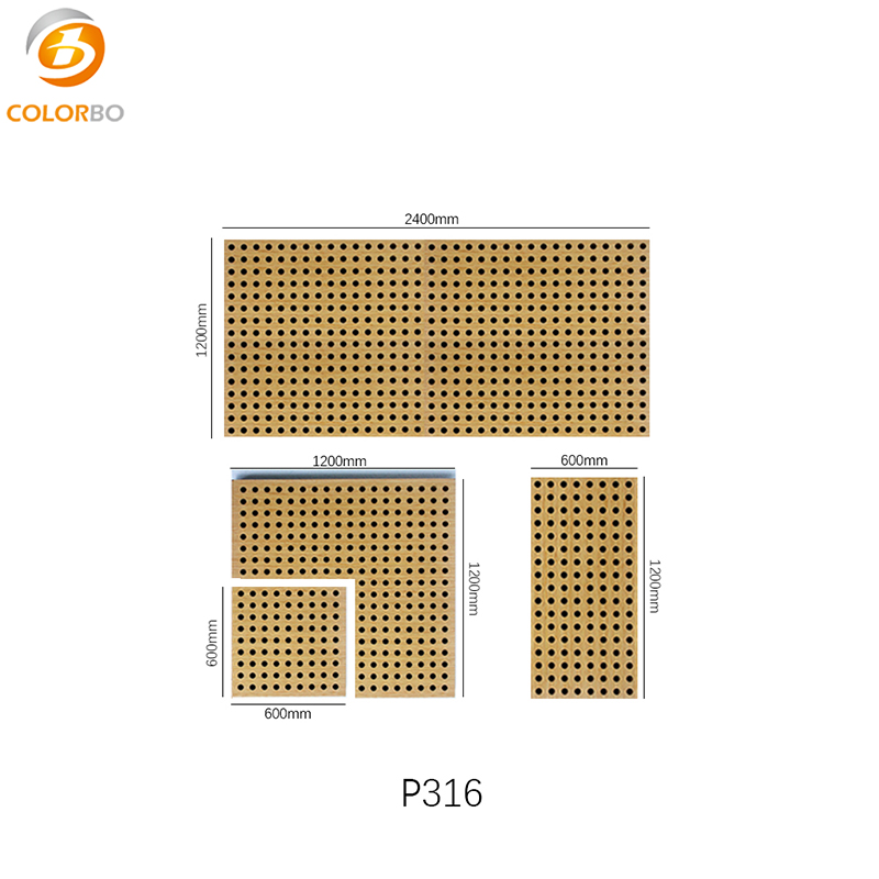 Pannello acustico in legno perforato per la decorazione di pareti e soffitti